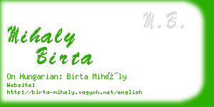 mihaly birta business card